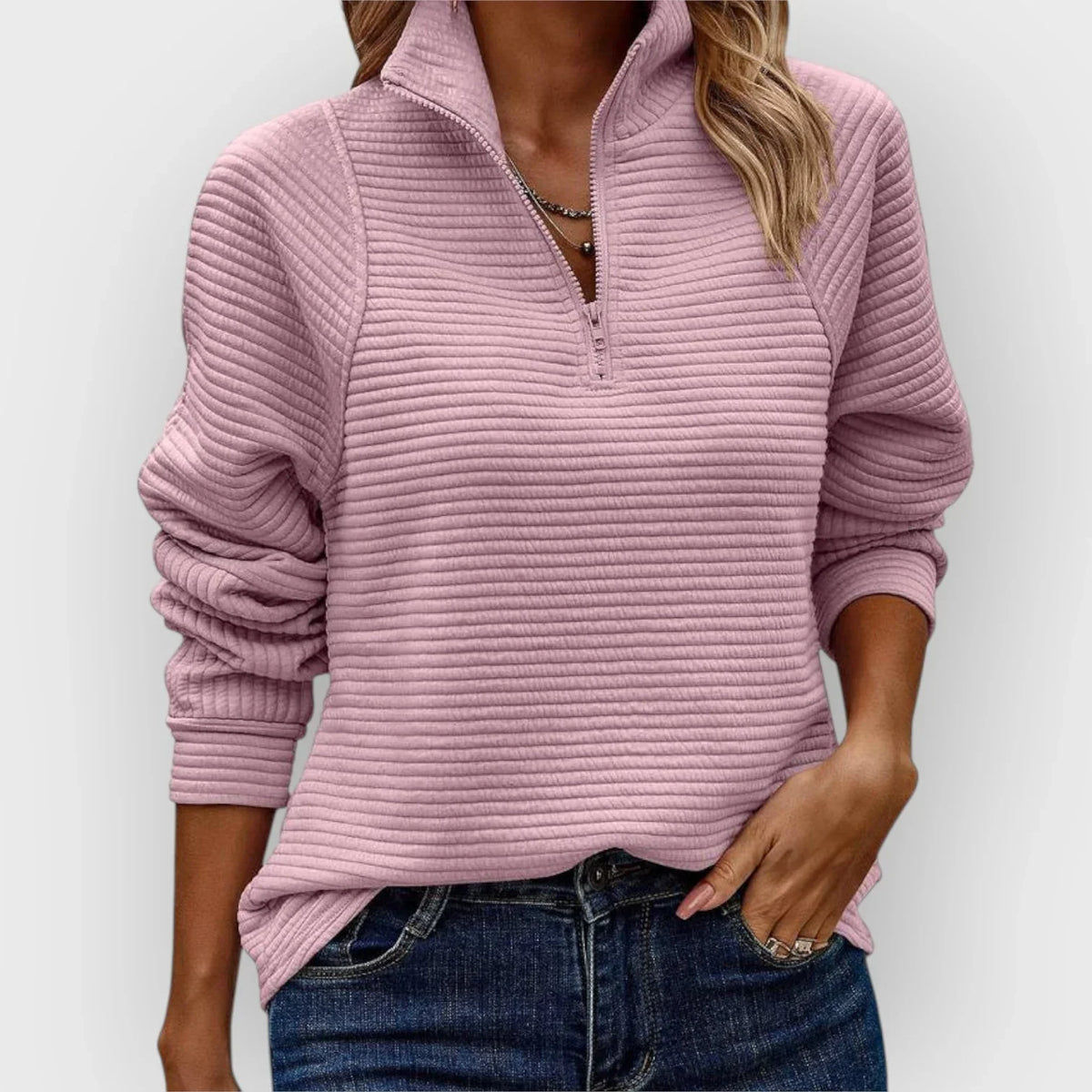 Ivy | Sweter Casual Chic z Zamkiem